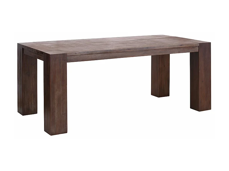 Maggie | Table de repas 180x90 cm en bois d'acacia Marron