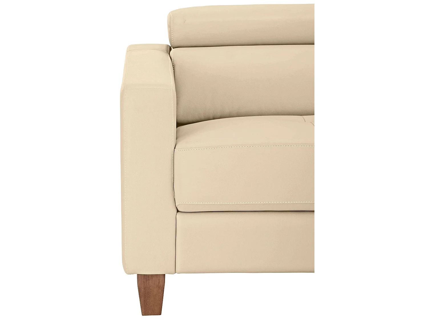 Luzern | Canapé Chaise Lounge 3 places en PU crème