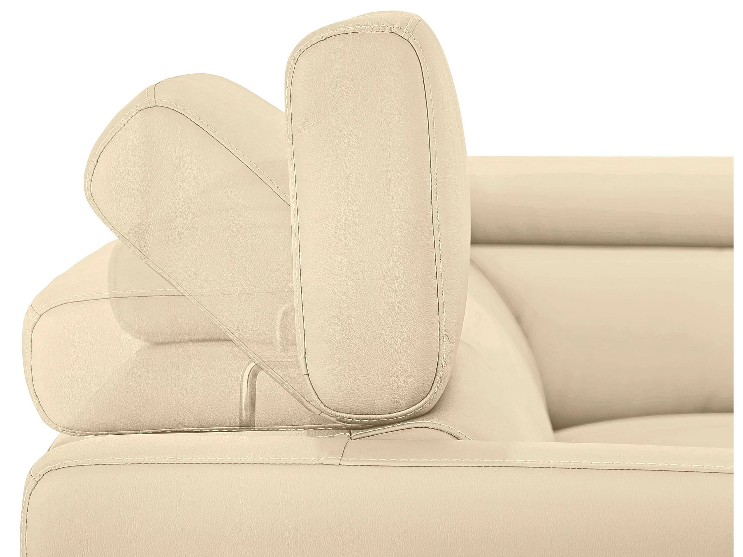 Luzern | Canapé Chaise Lounge 3 places en PU crème