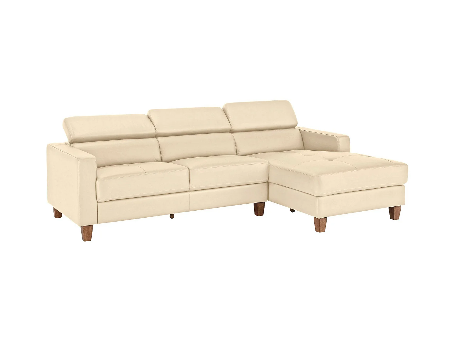 Luzern | Chaise Lounge Sofa 3 zits in Creme PU