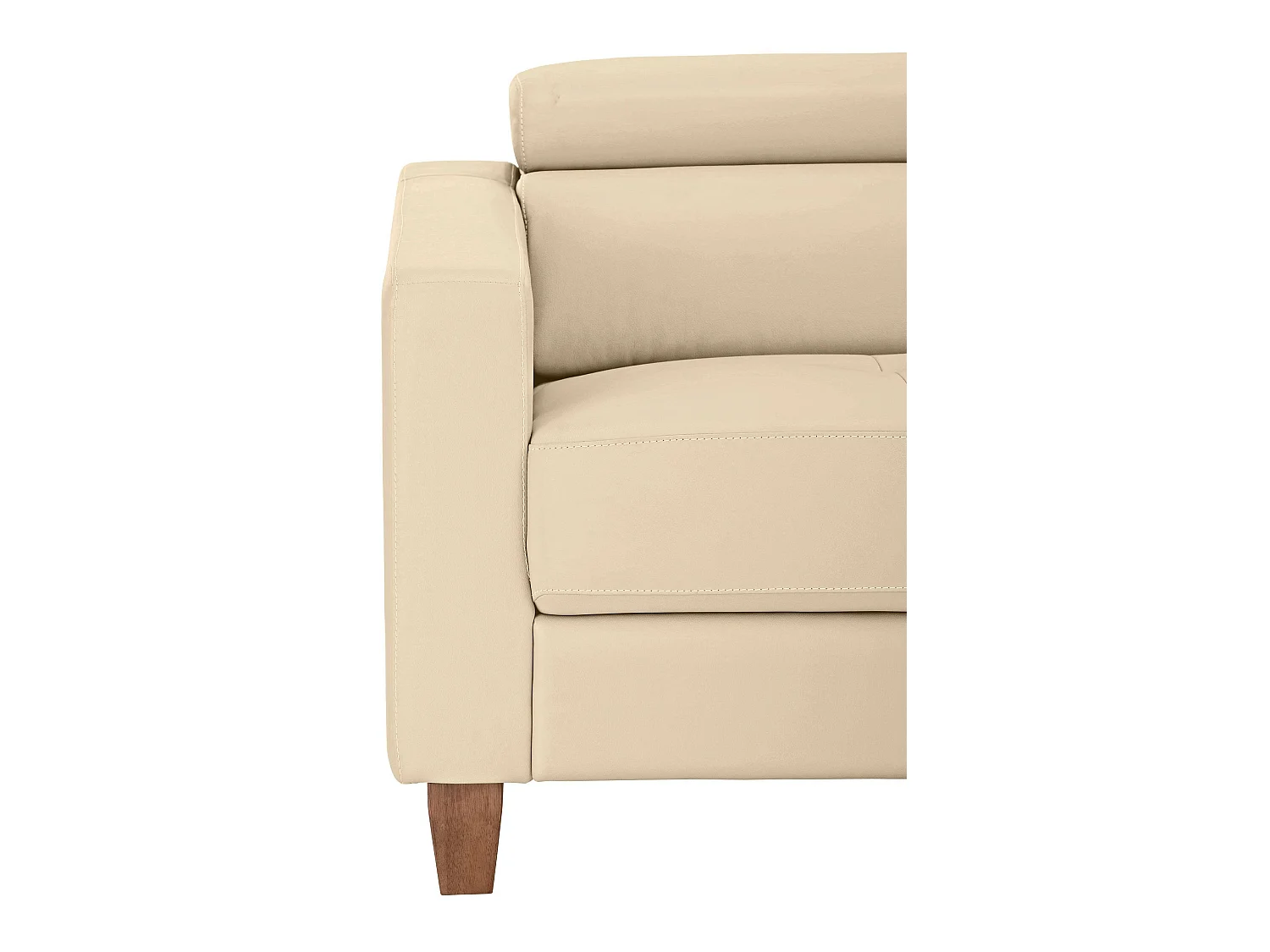 Luzern | Chaise Lounge Sofa 3 zits in Creme PU