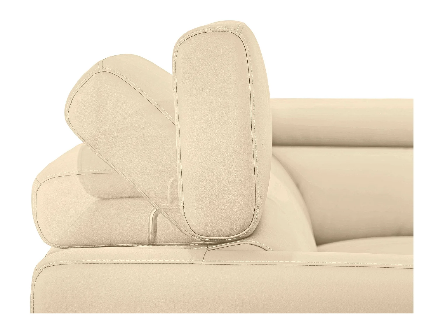 Luzern | Chaise Lounge Sofa 3 zits in Creme PU