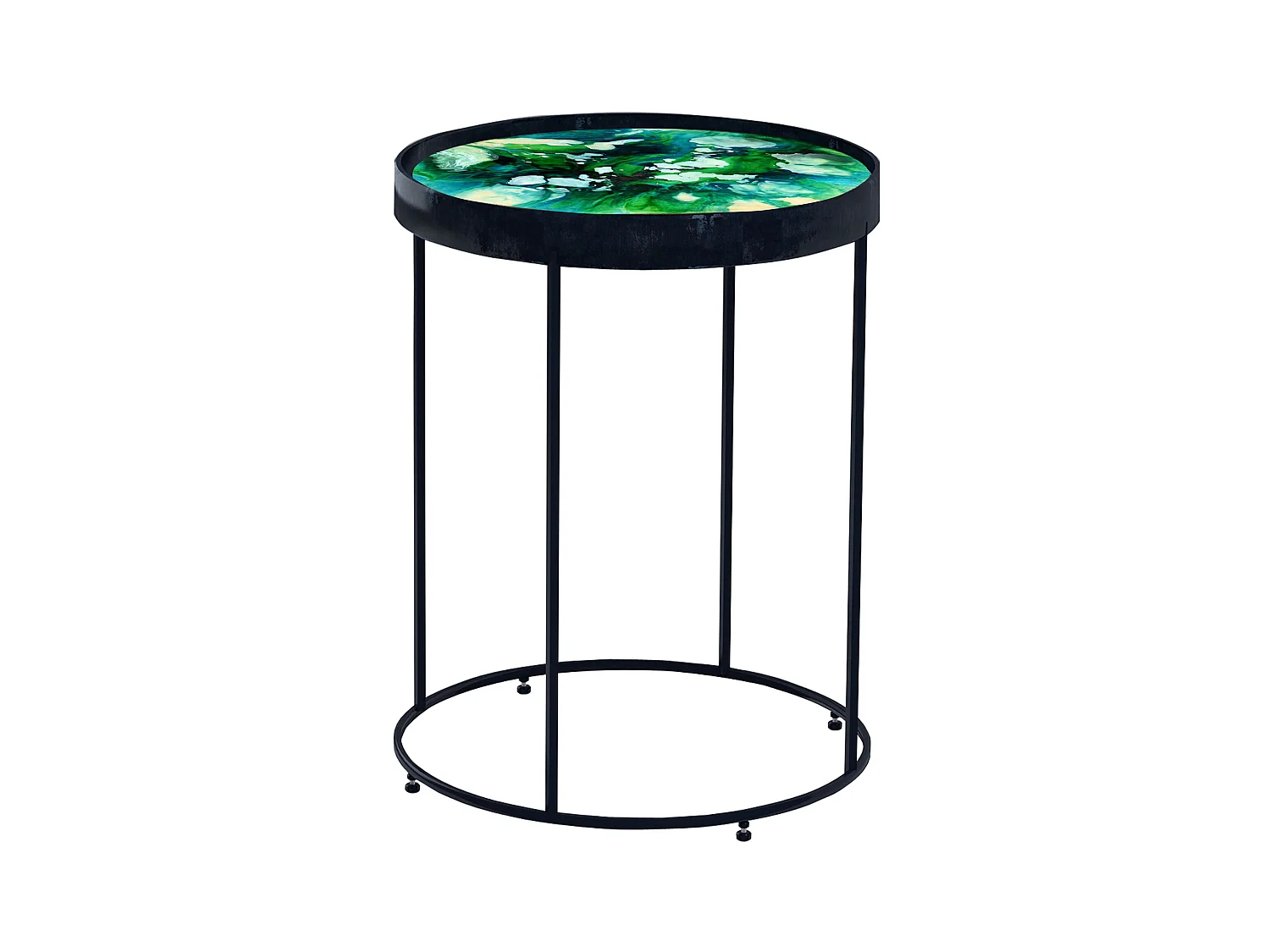 Galaxy | Vassoio 36 cm con motivo blu/verde
