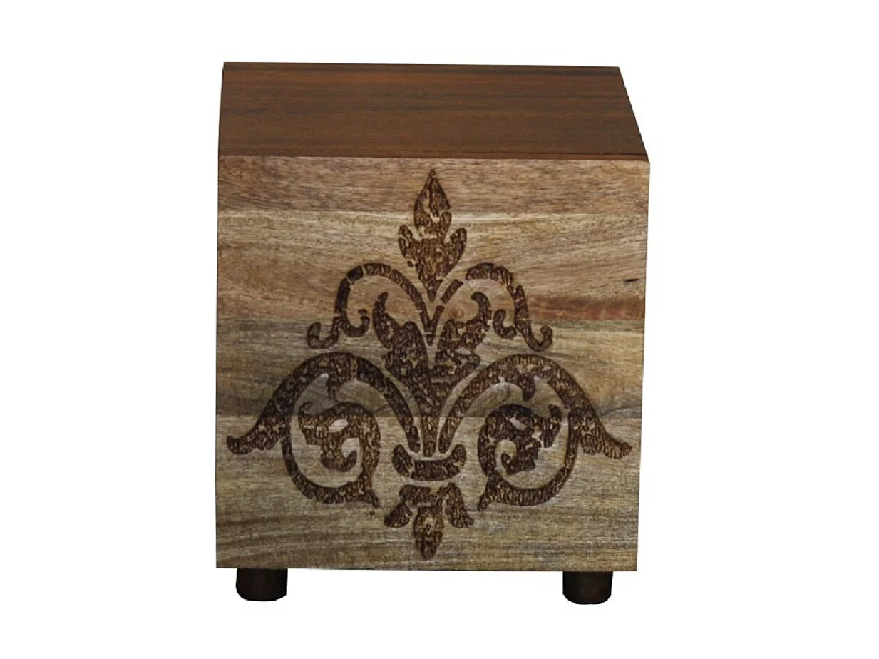 Damask | Mesa de apoio com 1 porta em castanho
