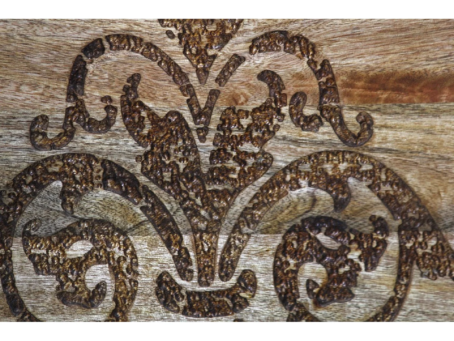 Damask | Mesa de apoio com 1 porta em castanho