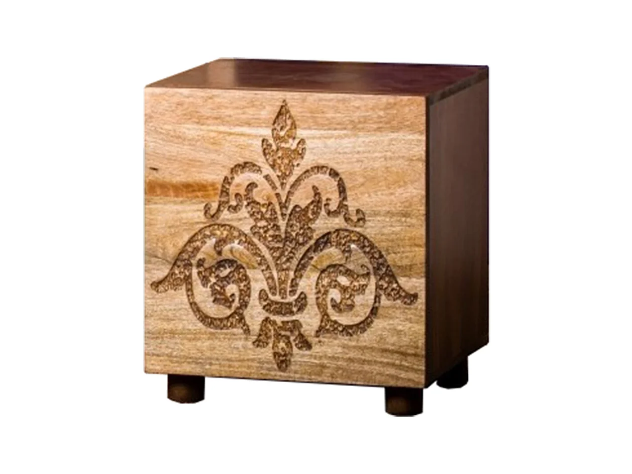 Damask | Table d'appoint avec 1 porte en Marron