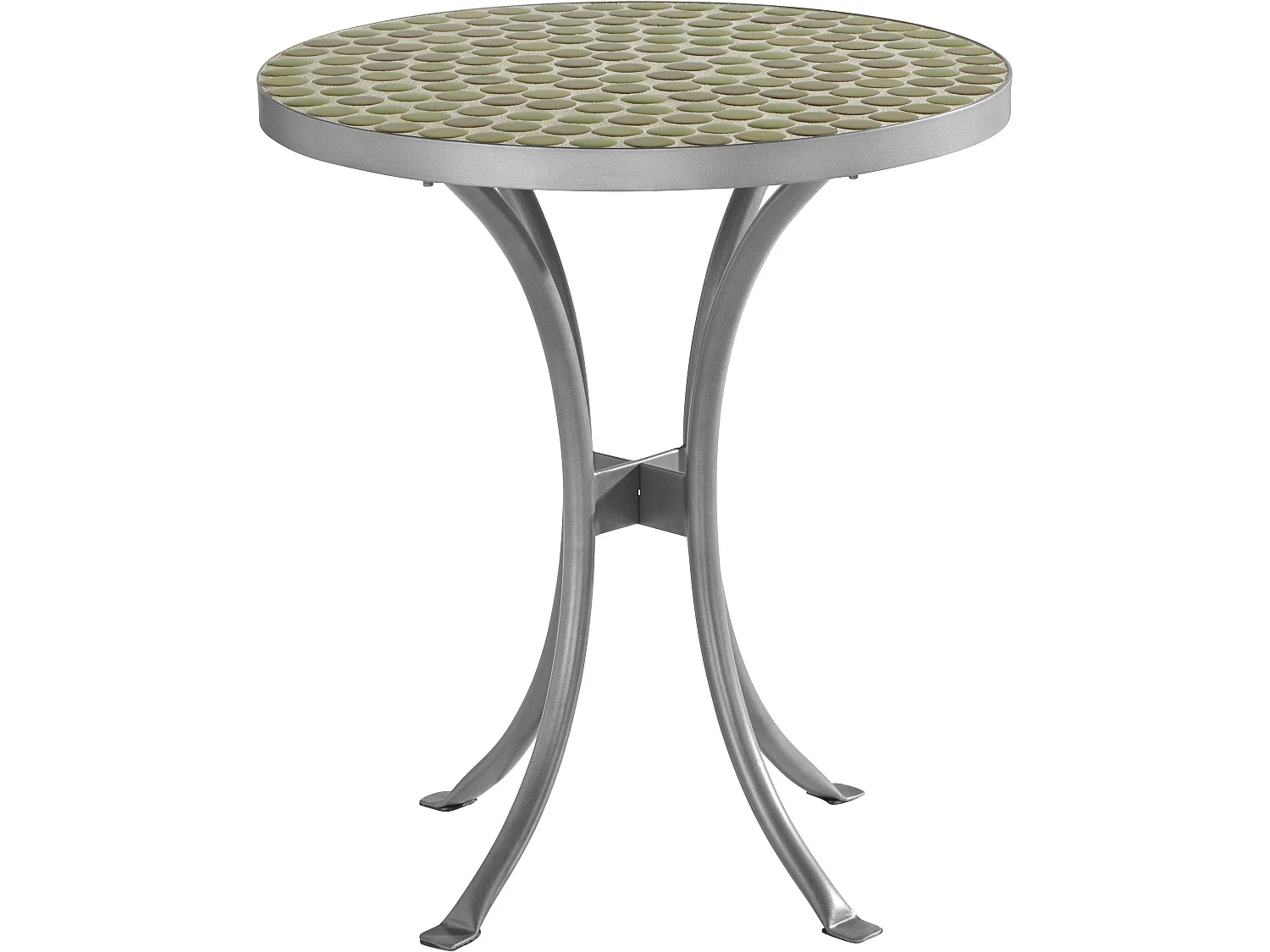 Steph | Sidetable 46 cm met Mozaik in grijs metaal