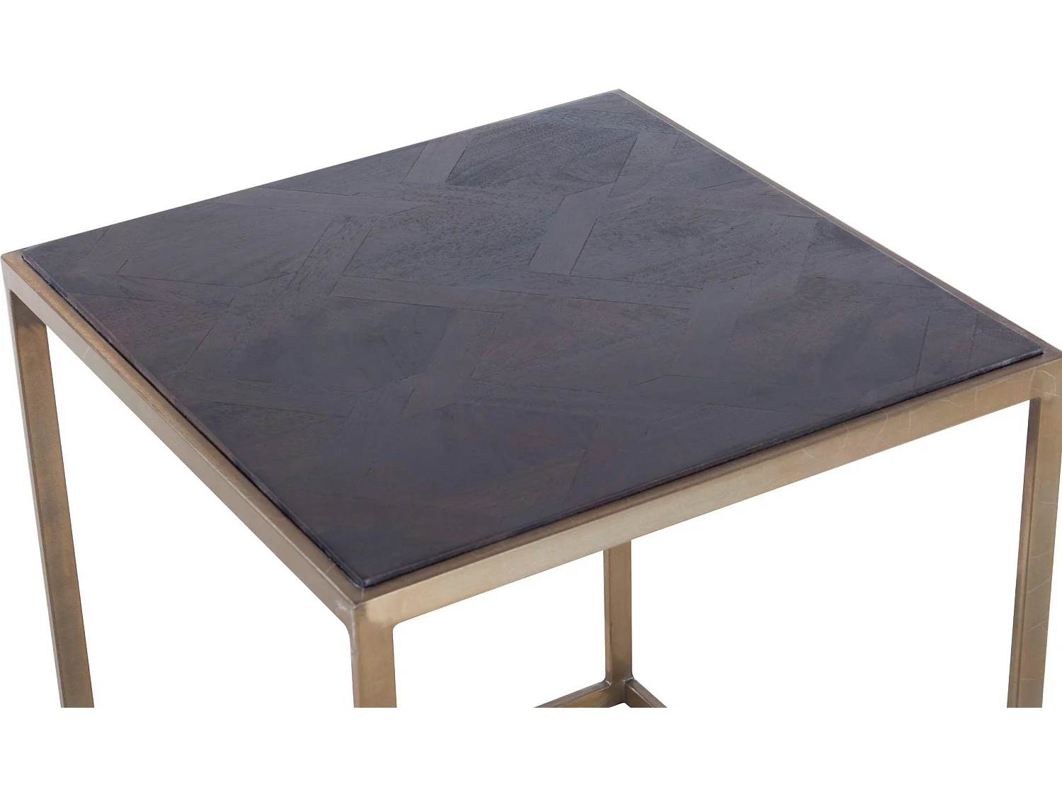 Ulrich | Table d'appoint en laiton Antiq / noyer