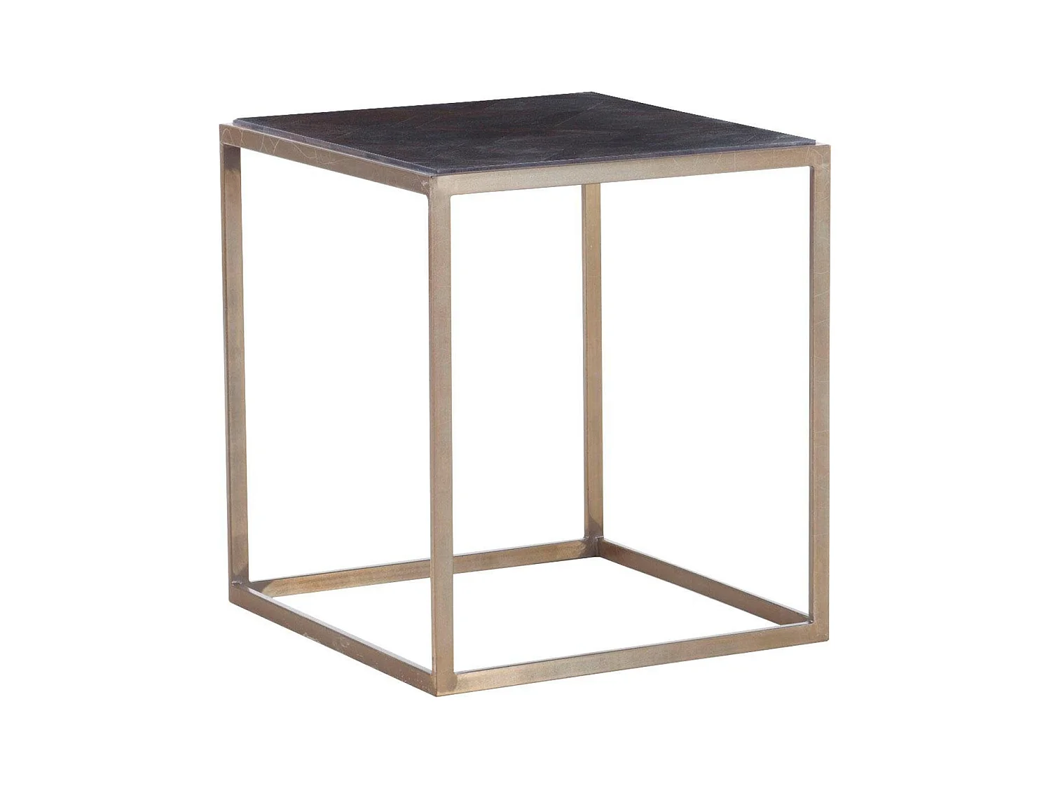 Ulrich | Table d'appoint en laiton Antiq / noyer