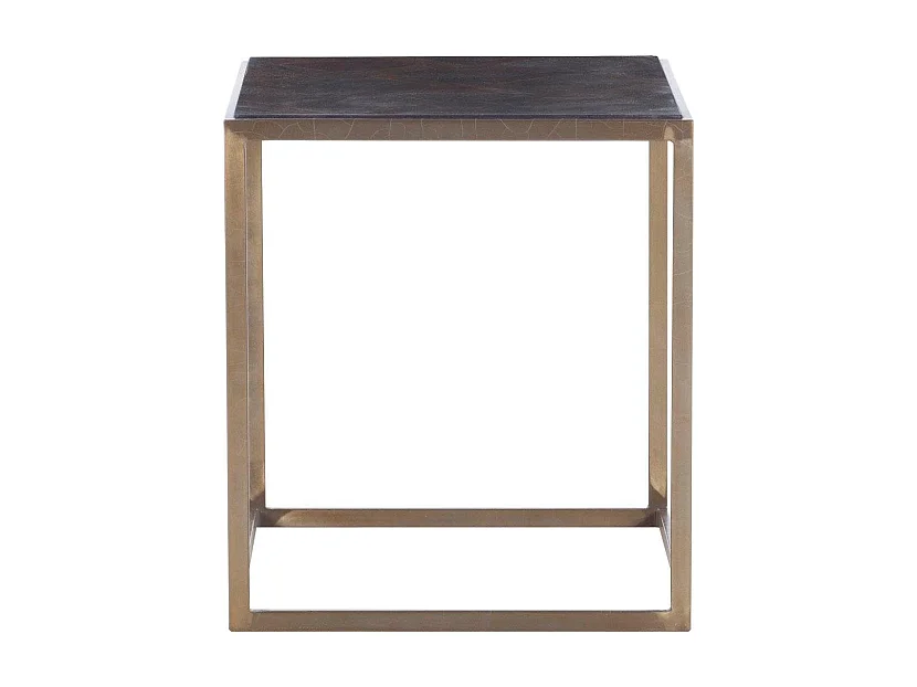 Ulrich | Table d'appoint en laiton Antiq / noyer