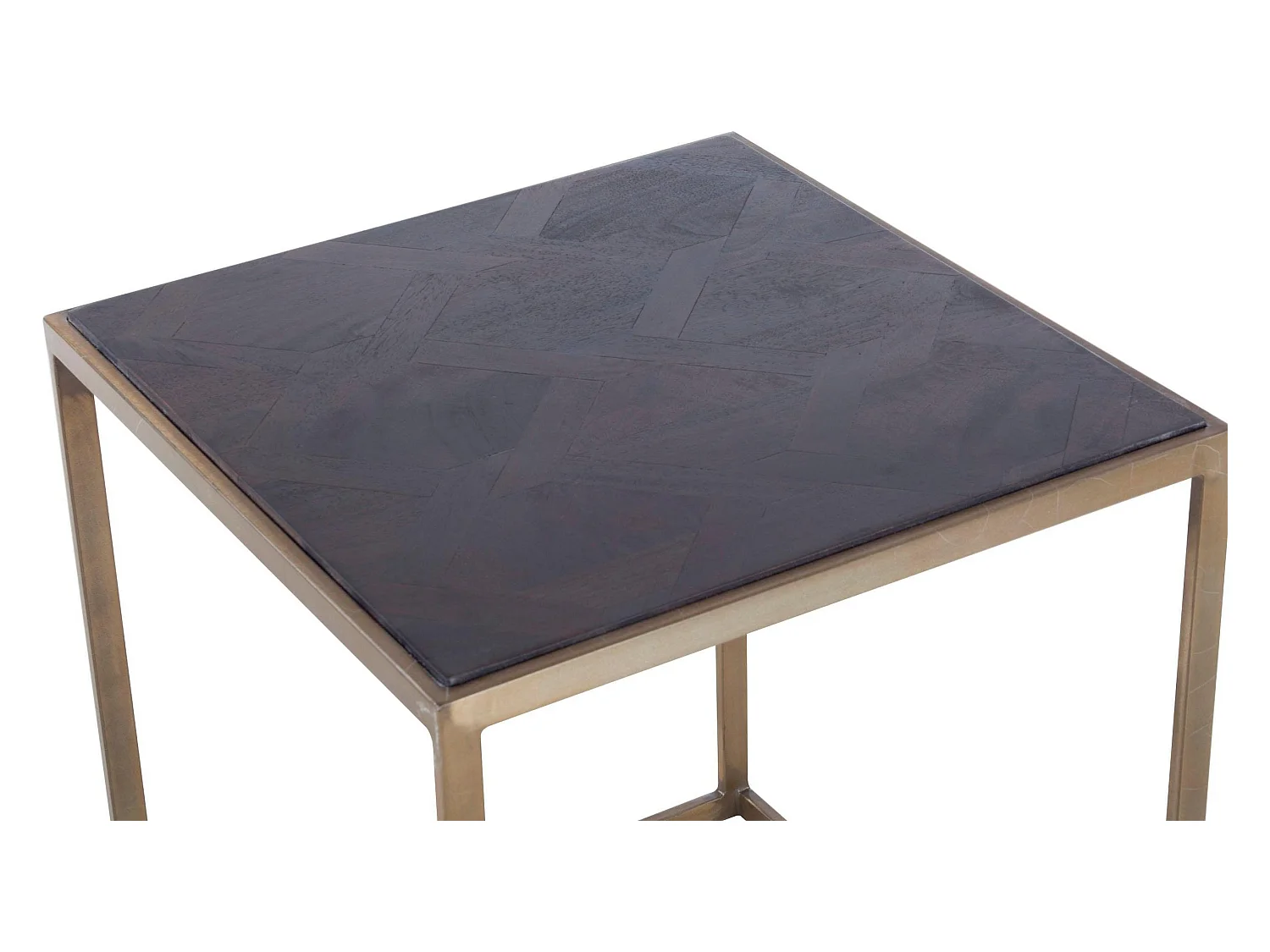 Ulrich | Table d'appoint en laiton Antiq / noyer