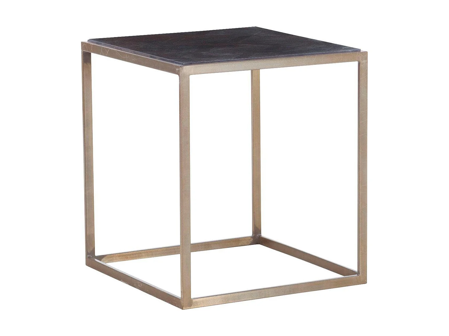Ulrich | Sidetable in antiek messing / walnoot