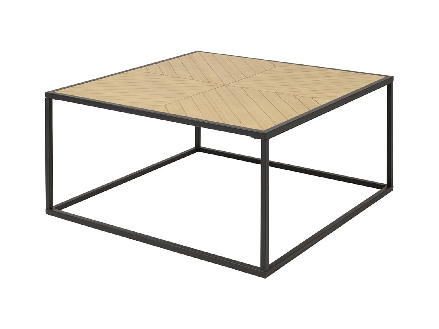 Ortiz | Table d'appoint 90 cm en Nature / Noir