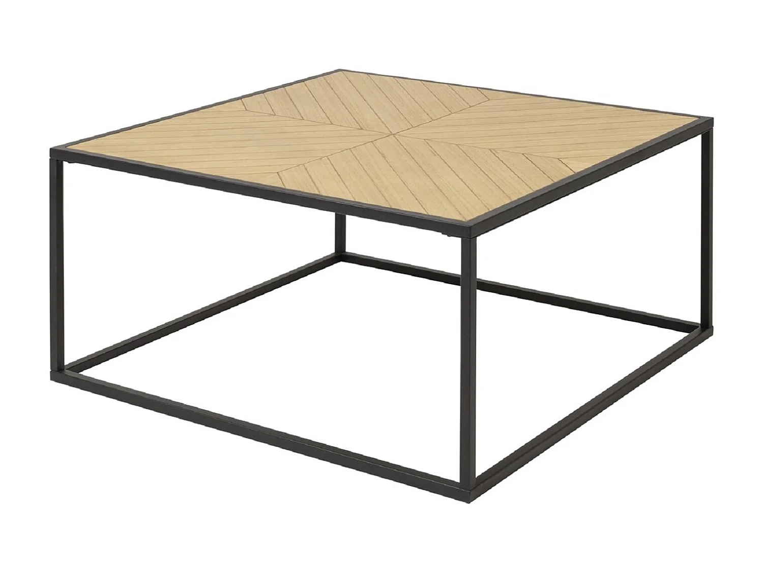 Ortiz | Table d'appoint 90 cm en Nature / Noir