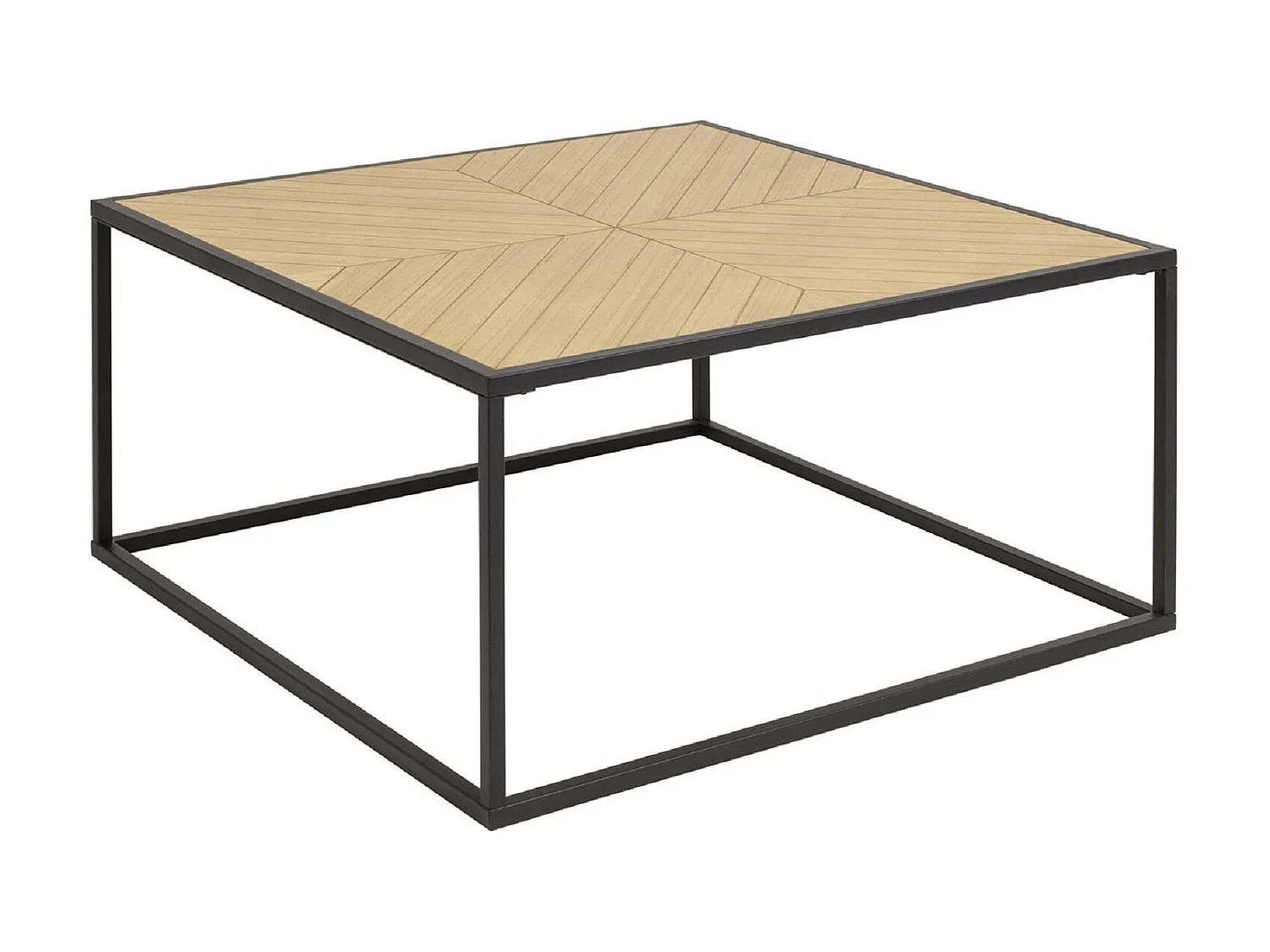 Ortiz | Table d'appoint 90 cm en Nature / Noir