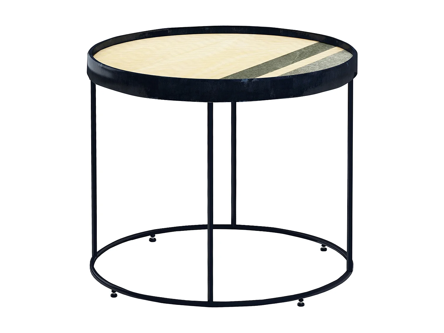 Port | Dienblad 49 cm in mangohout / steen