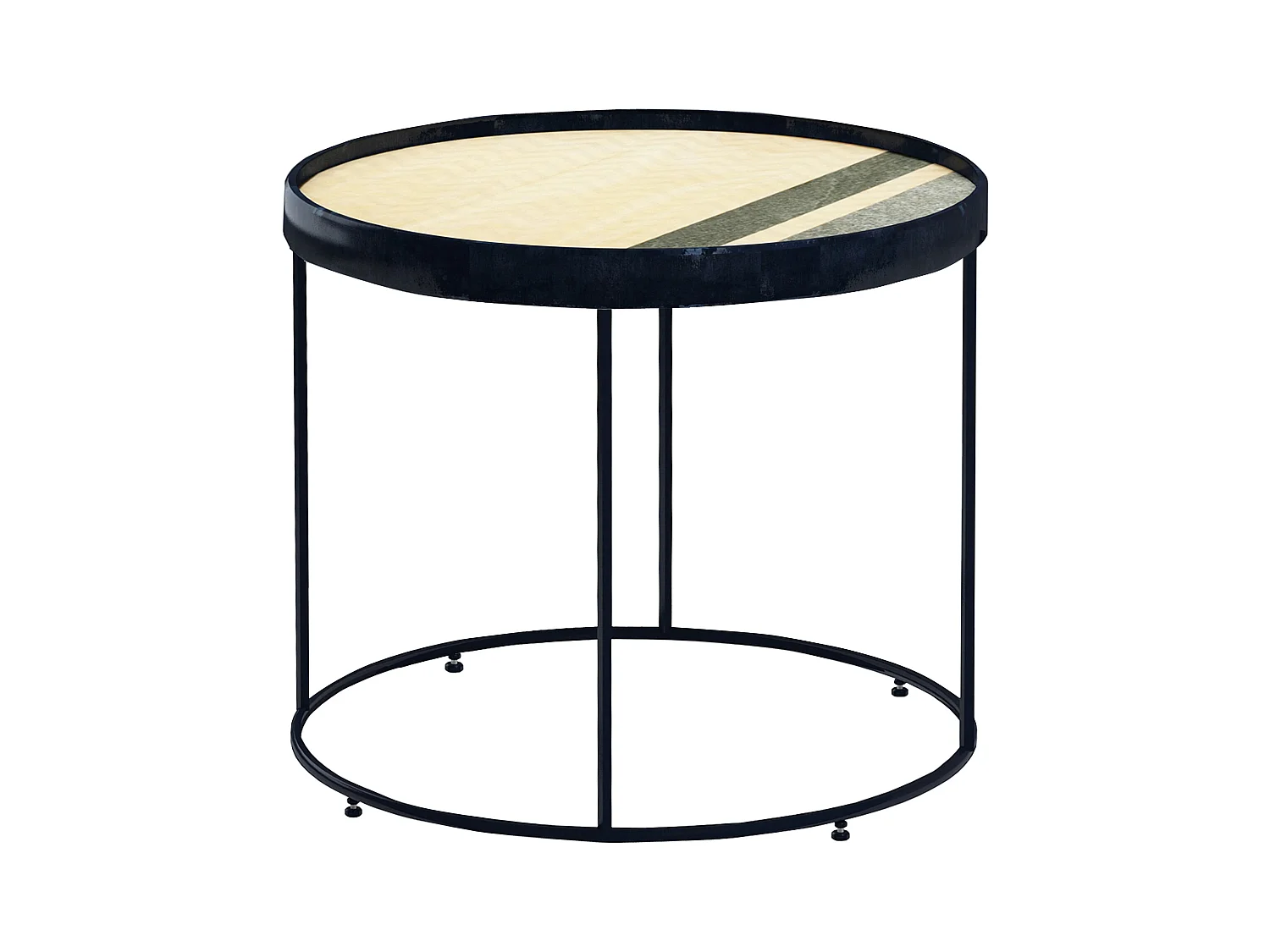 Port | Dienblad 49 cm in mangohout / steen