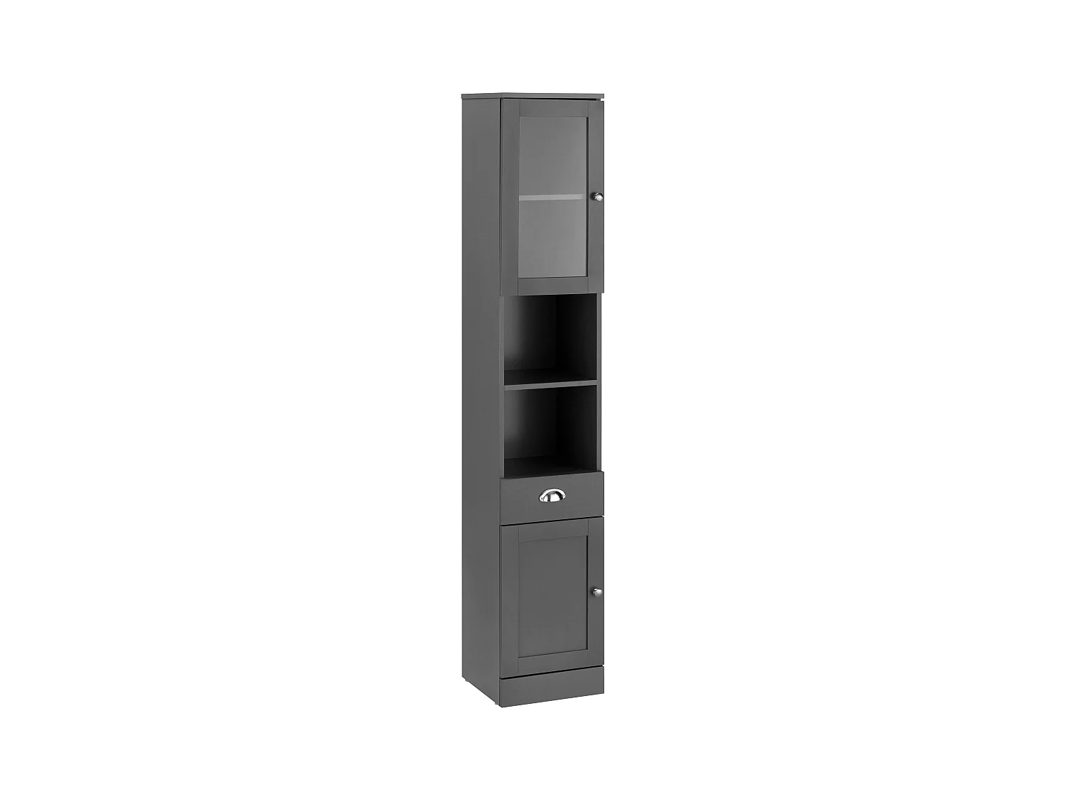 Kira | Armoire avec 2 portes et 1 tiroir en gris