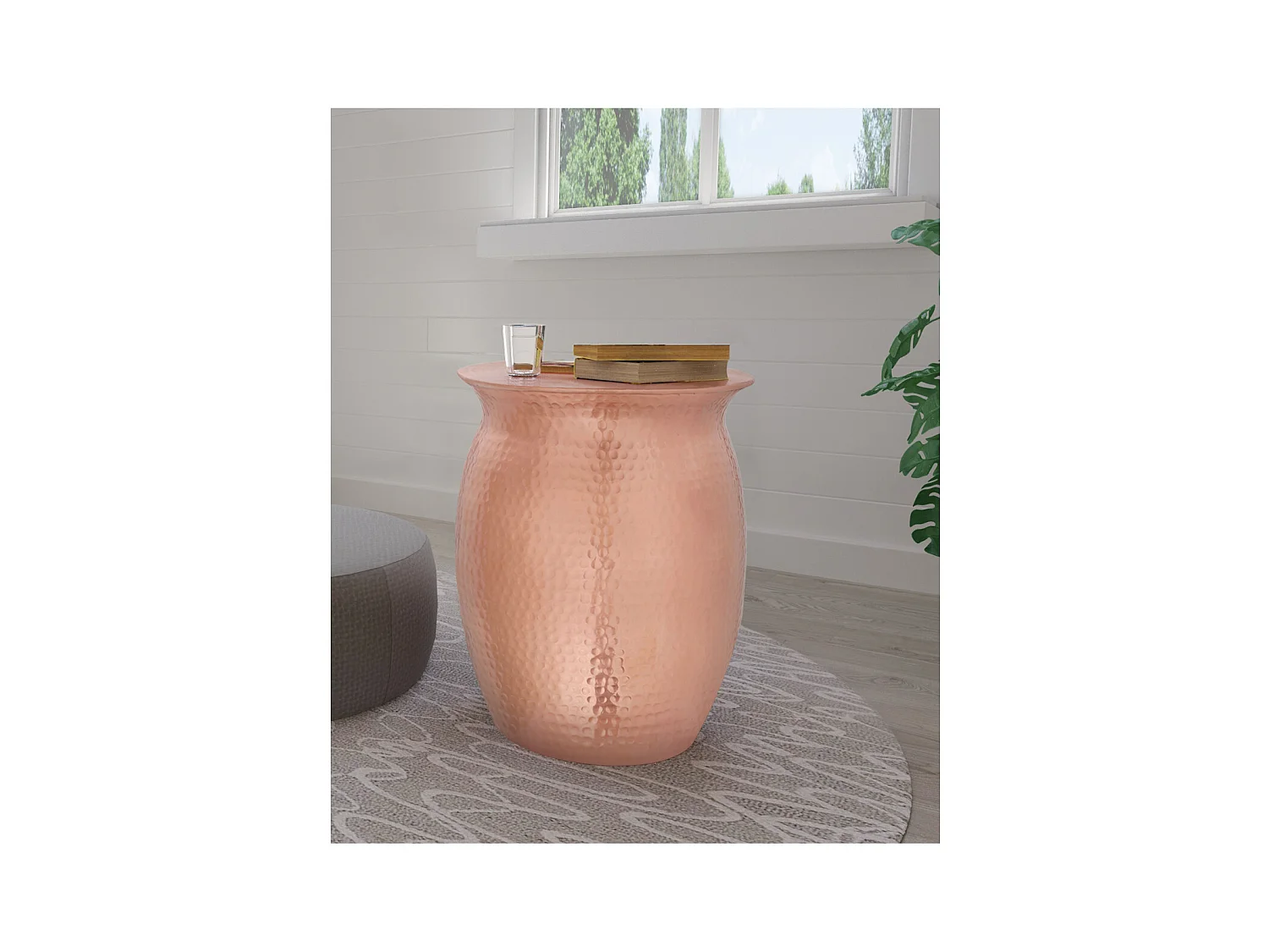 Gloria | Table basse 40 cm en aluminium couleur cuivre