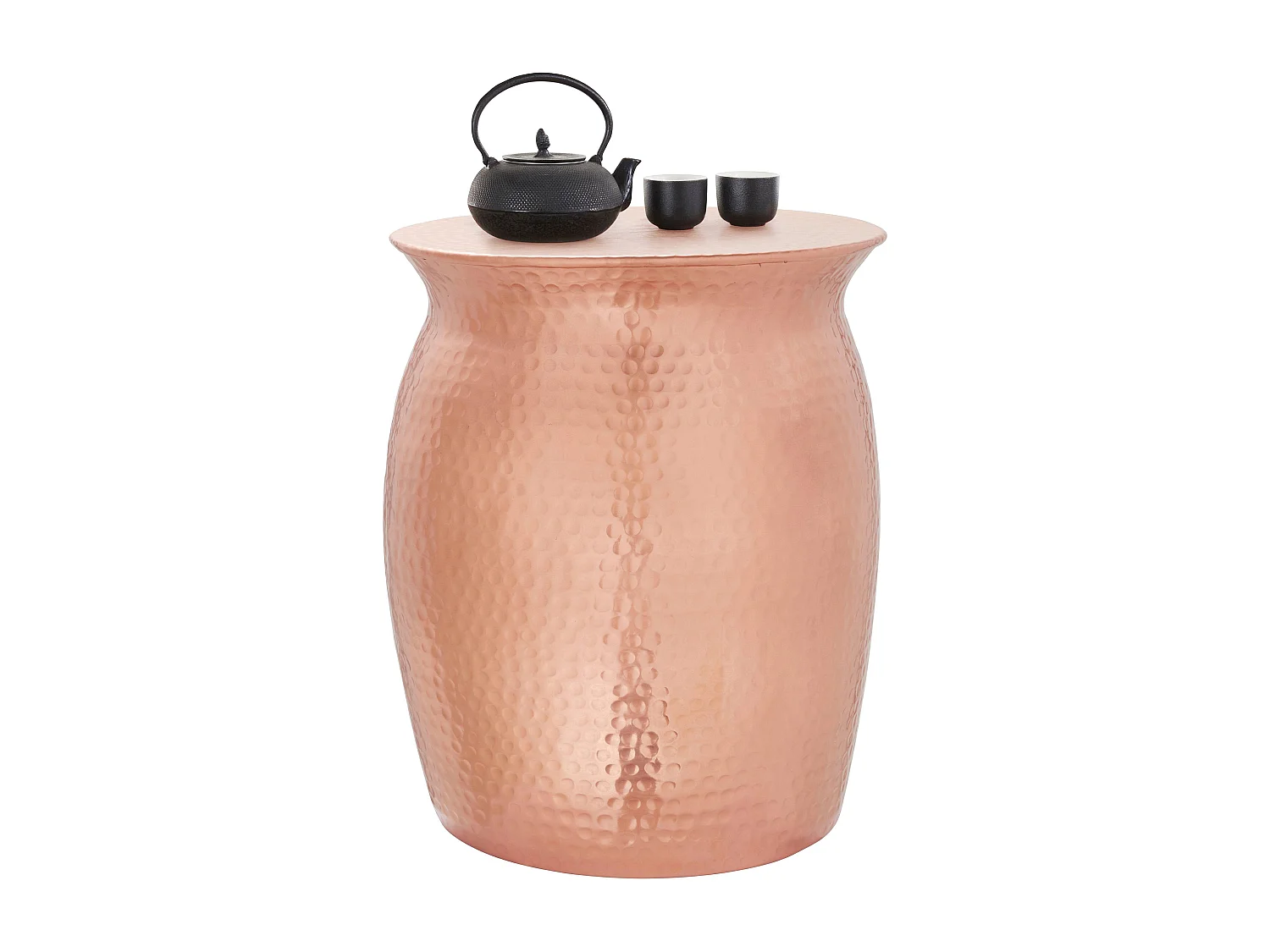 Gloria | Couchtisch 40 cm aus kupferfarbenem Aluminium