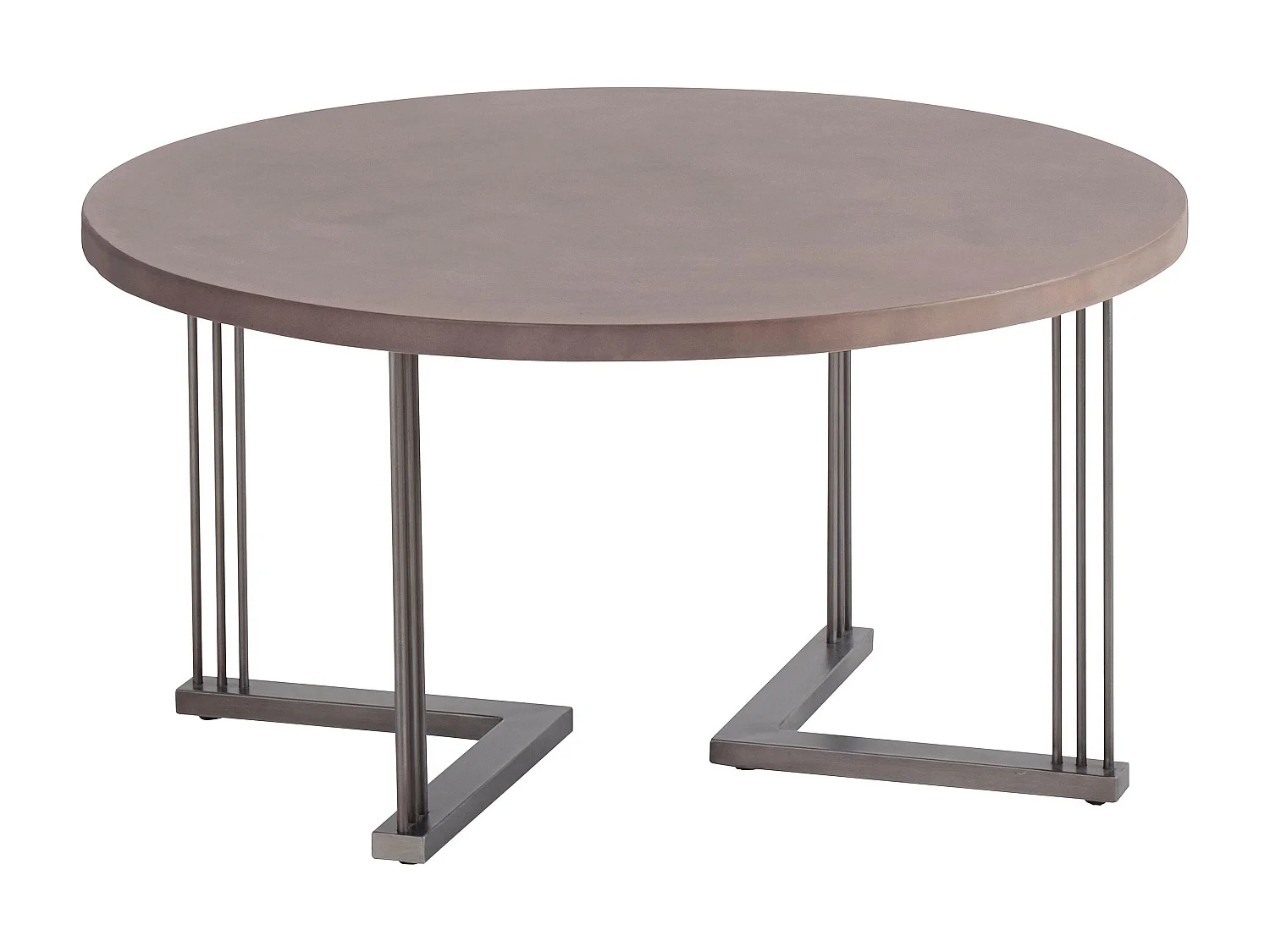 Steph | Couchtisch 80 cm aus schwarzem Metall