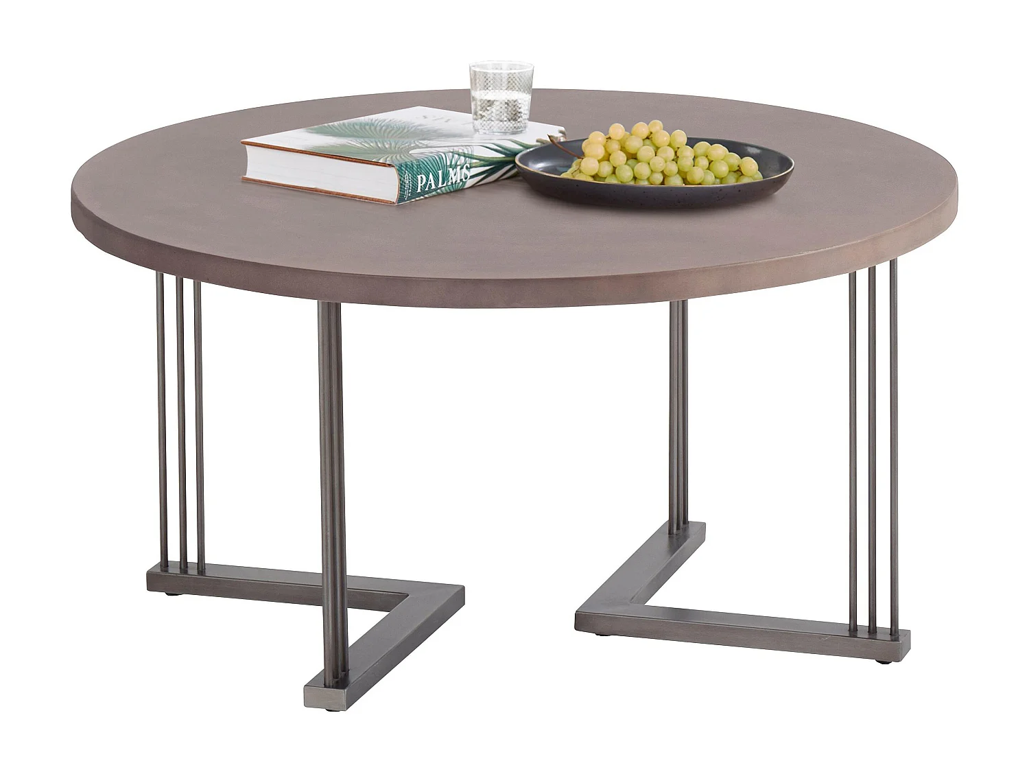 Steph | Couchtisch 80 cm aus schwarzem Metall