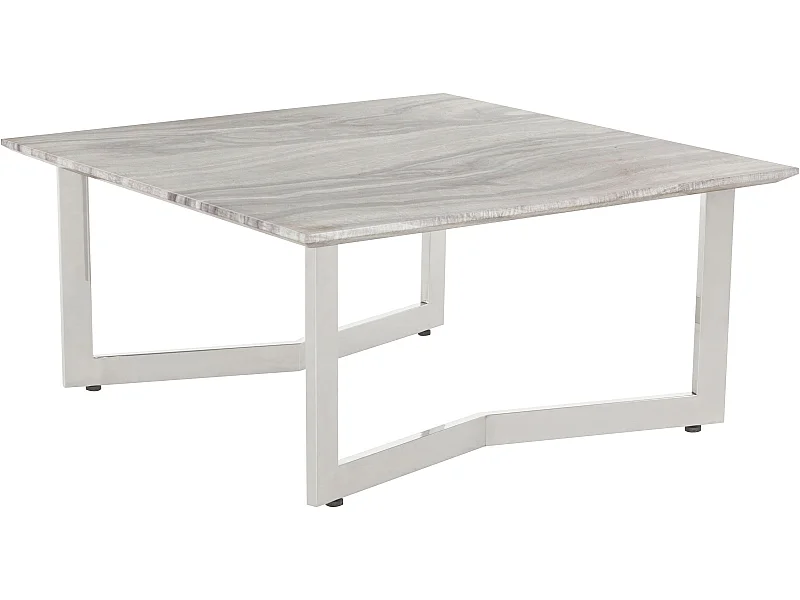 Tinto | Table basse 90 cm en marbre / acier