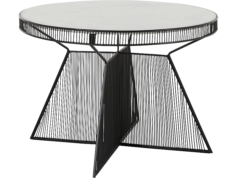 Elmo | Table basse 77 cm en Noir / Marbre