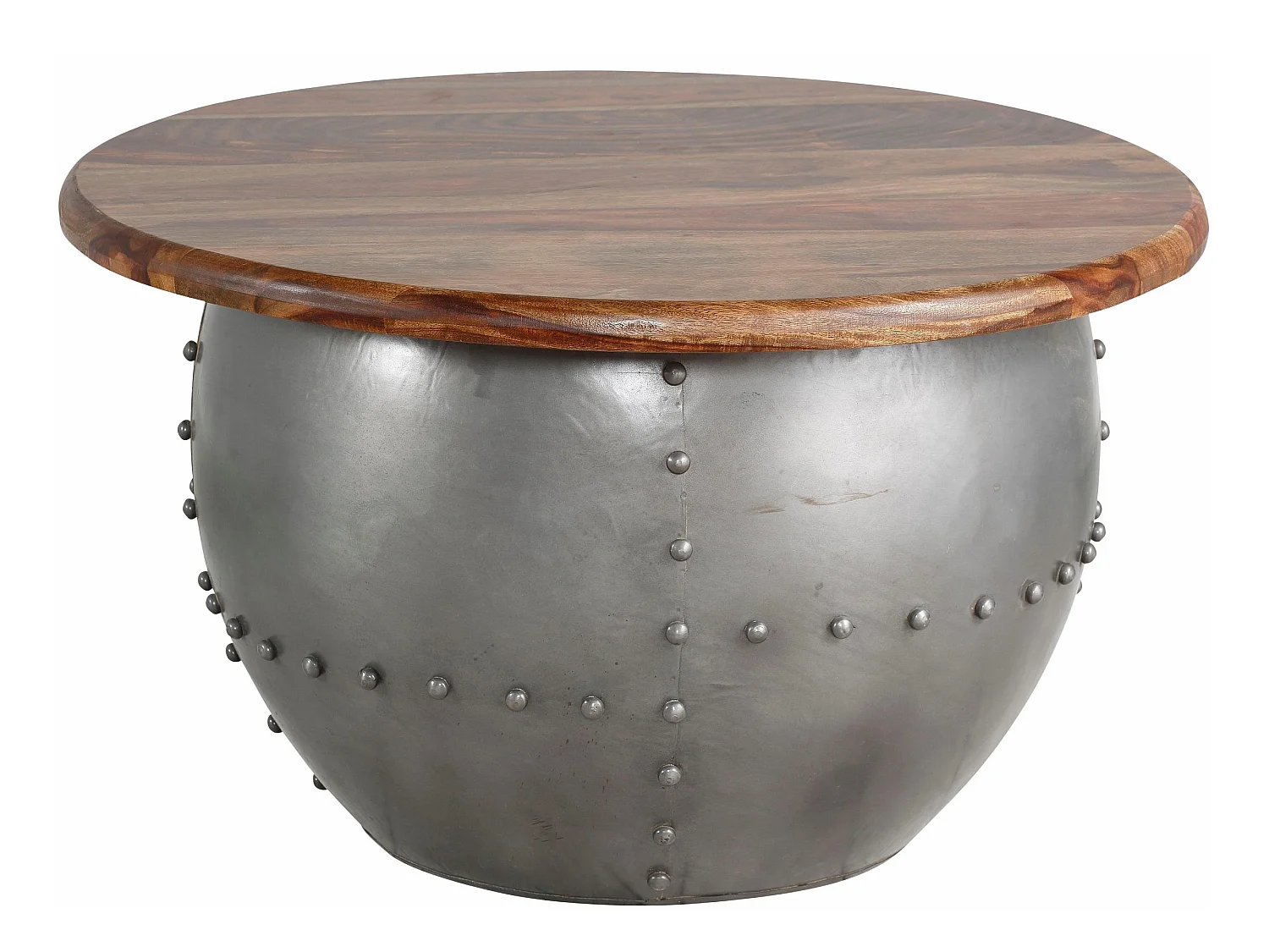 Swaran | Table basse 75 cm en Bois de Mangue Marron / Métal