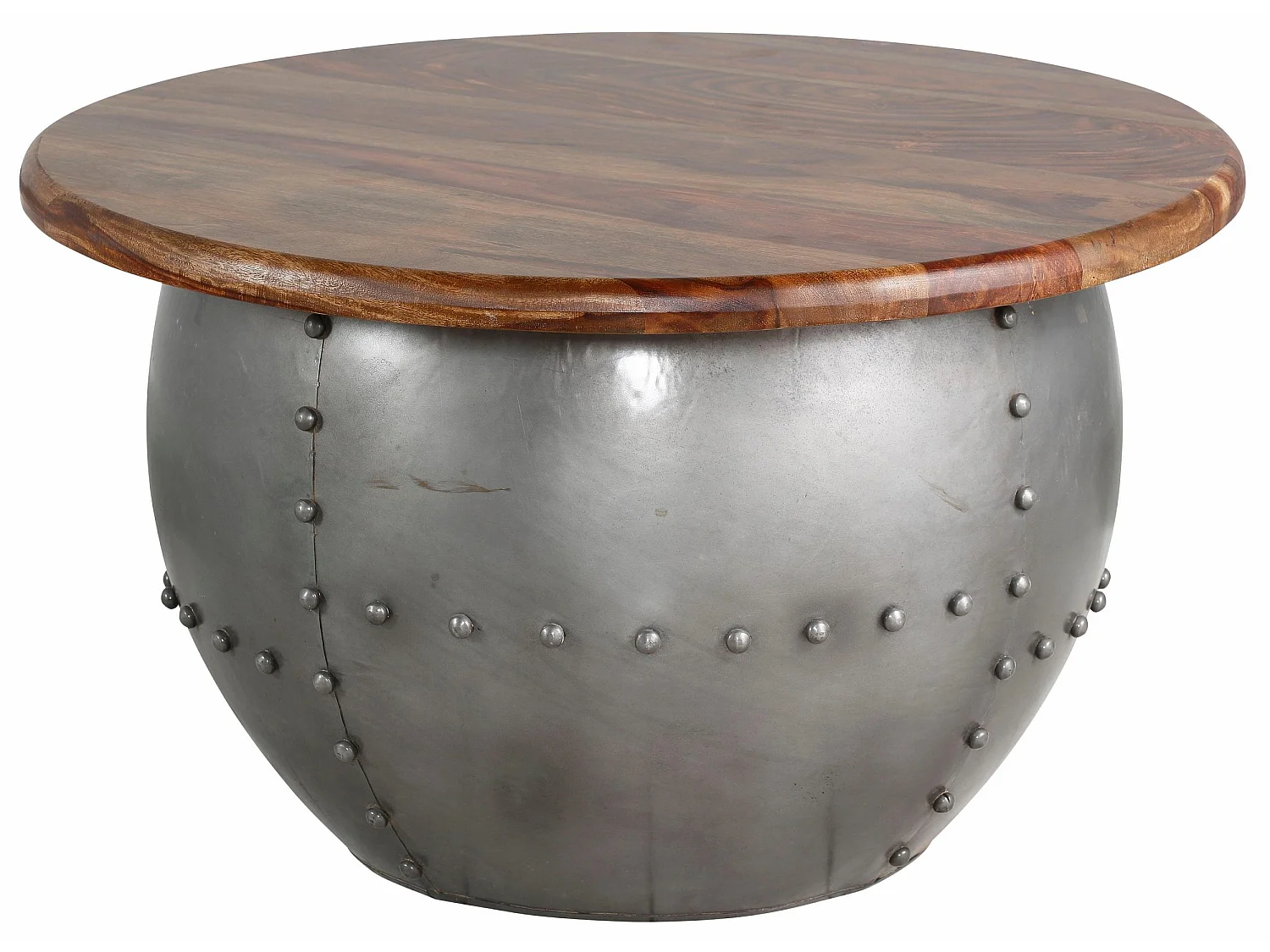 Swaran | Table basse 75 cm en Bois de Mangue Marron / Métal