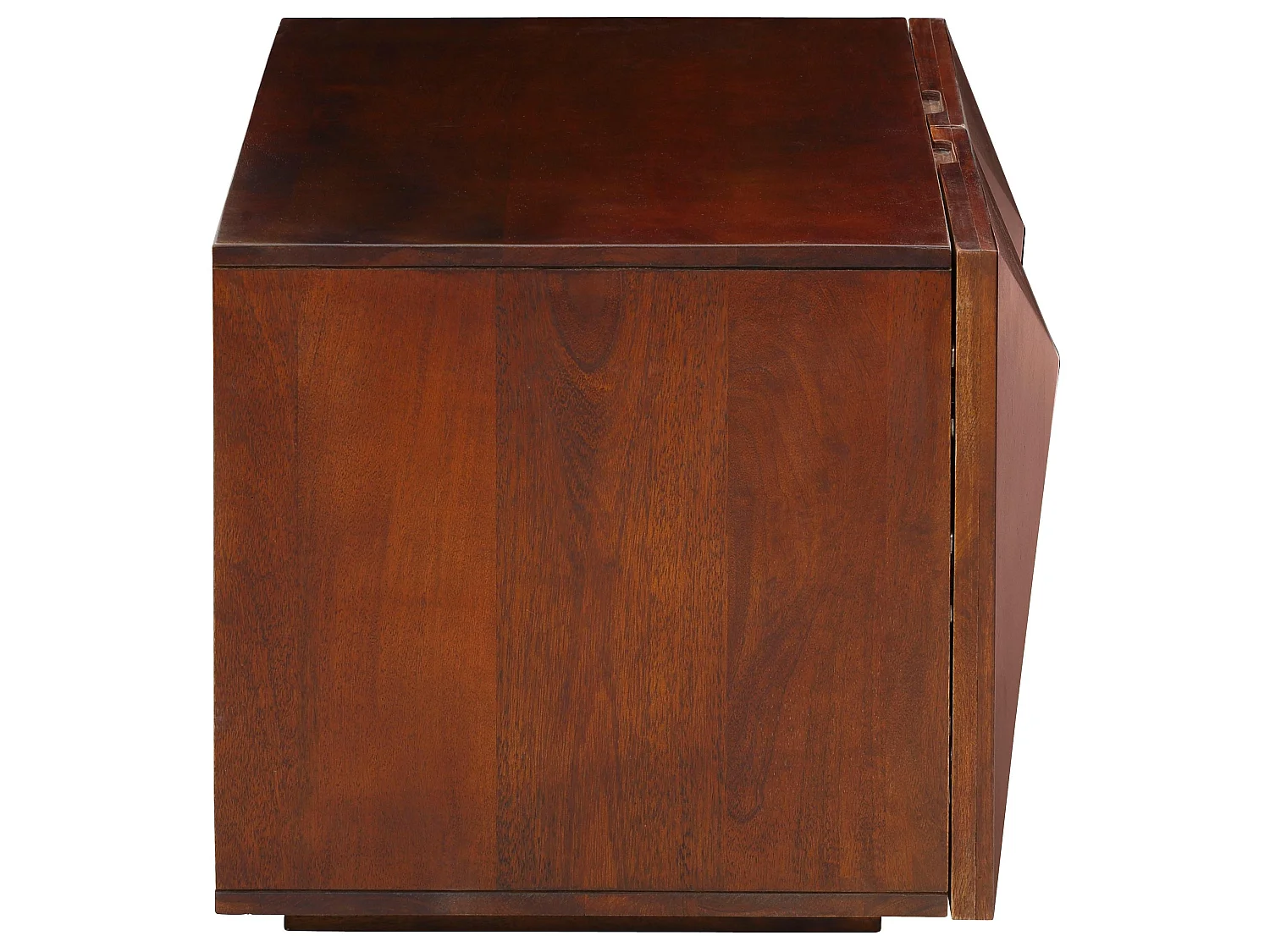 Diamond | Tavolino con 2 ante in legno di mango marrone