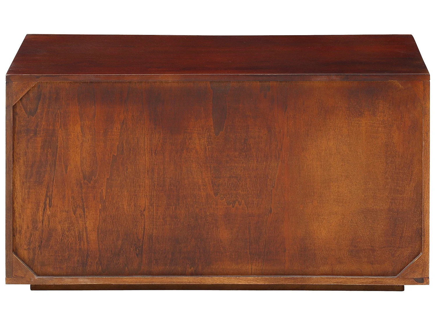 Diamond | Table basse avec 2 portes en bois de manguier marron