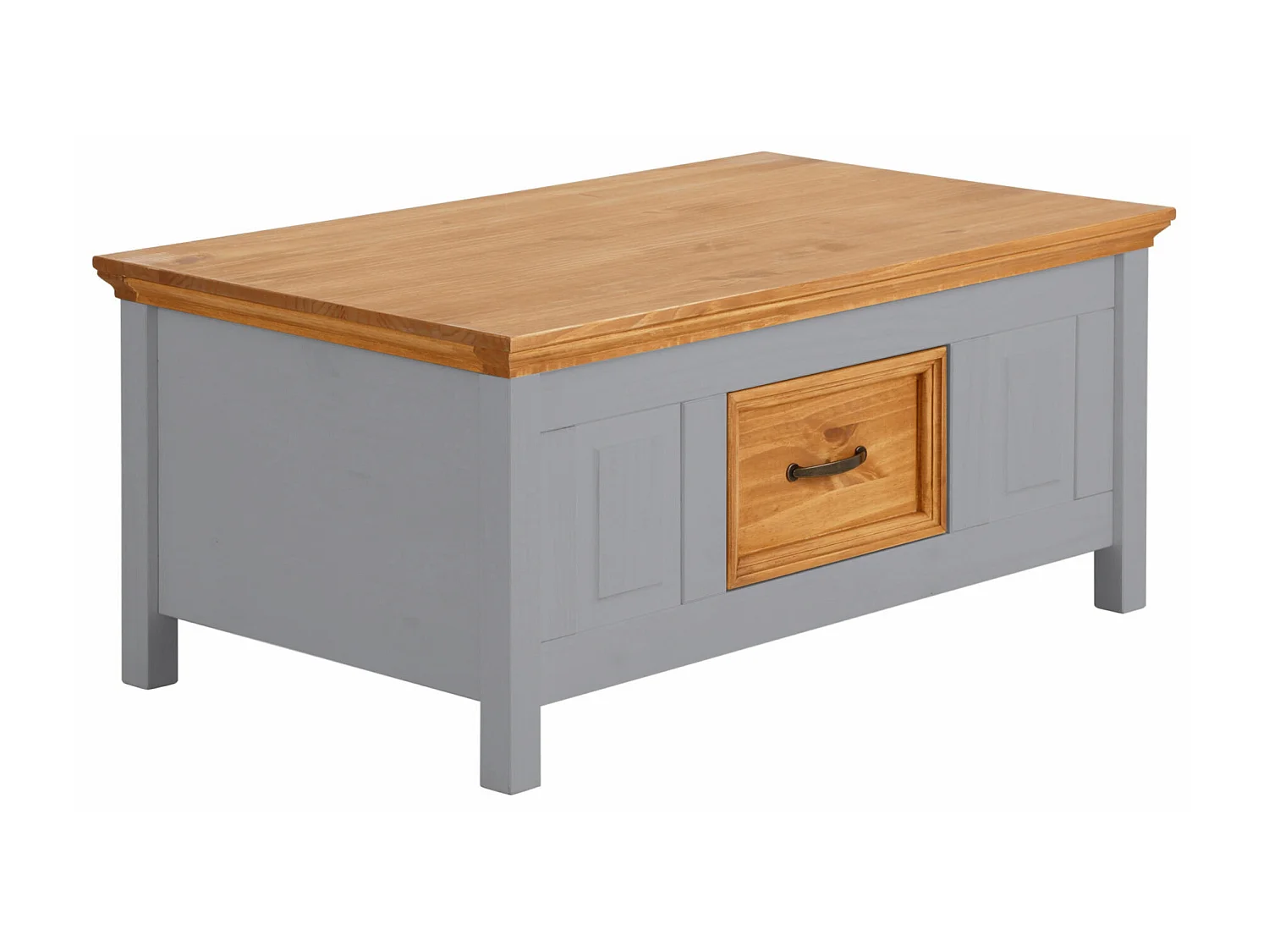 Selma | Couchtisch mit 1 Schublade in Graukiefer