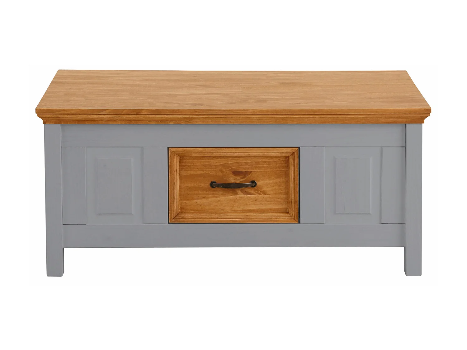 Selma | Couchtisch mit 1 Schublade in Graukiefer