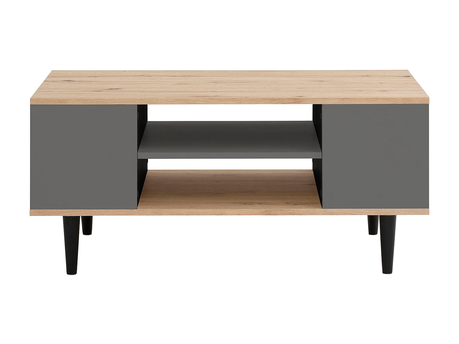 Legro | Salontafel in grijs / eiken MDF