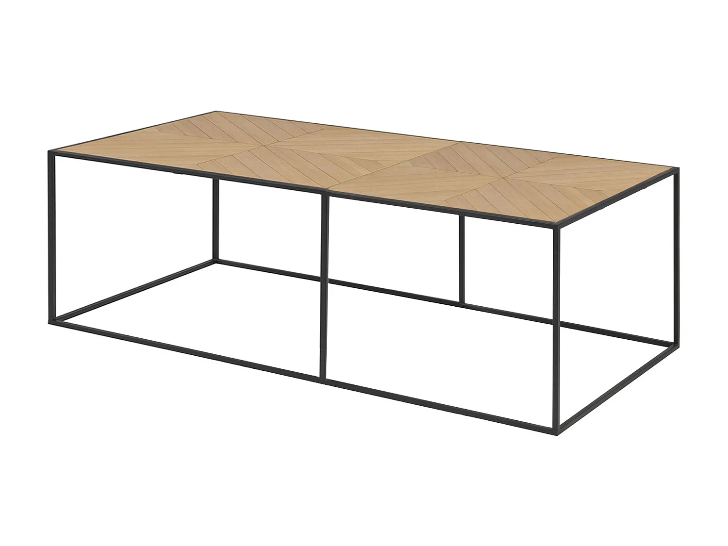 Ortiz | Table basse 120 cm en Nature / Noir