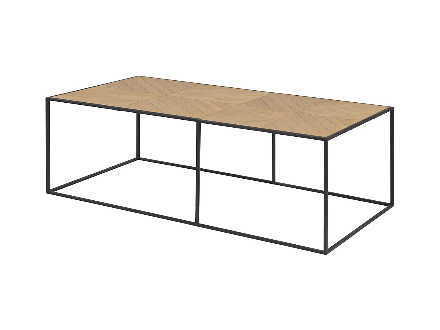 Ortiz | Table basse 120 cm en Nature / Noir