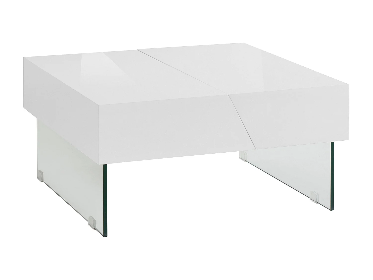 Punto | Table basse 75 cm en blanc brillant