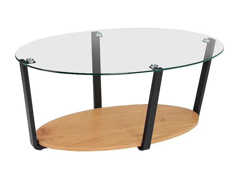 Blake | Table basse en verre / chêne