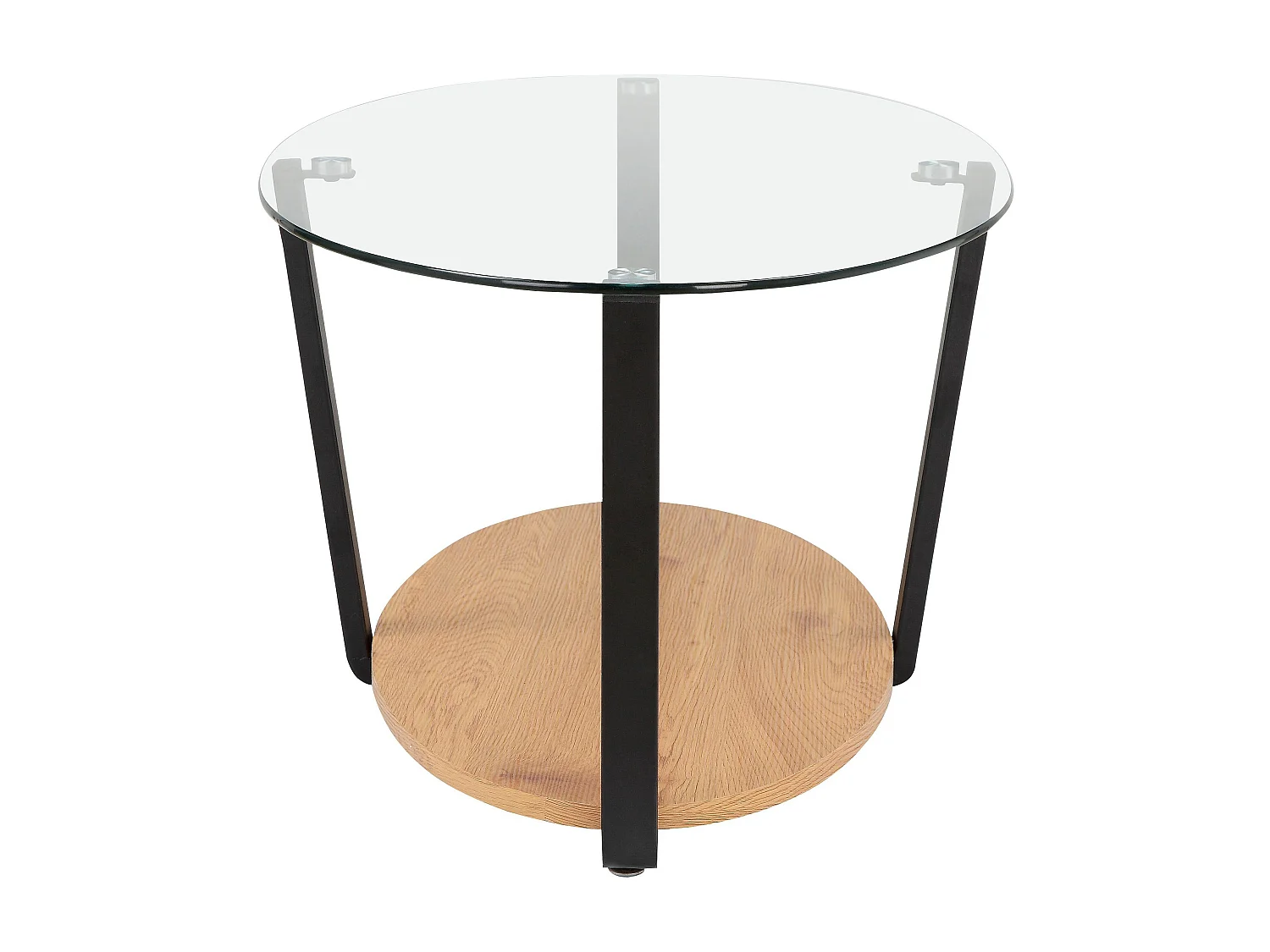 Blake | Mesa baja de cristal / roble