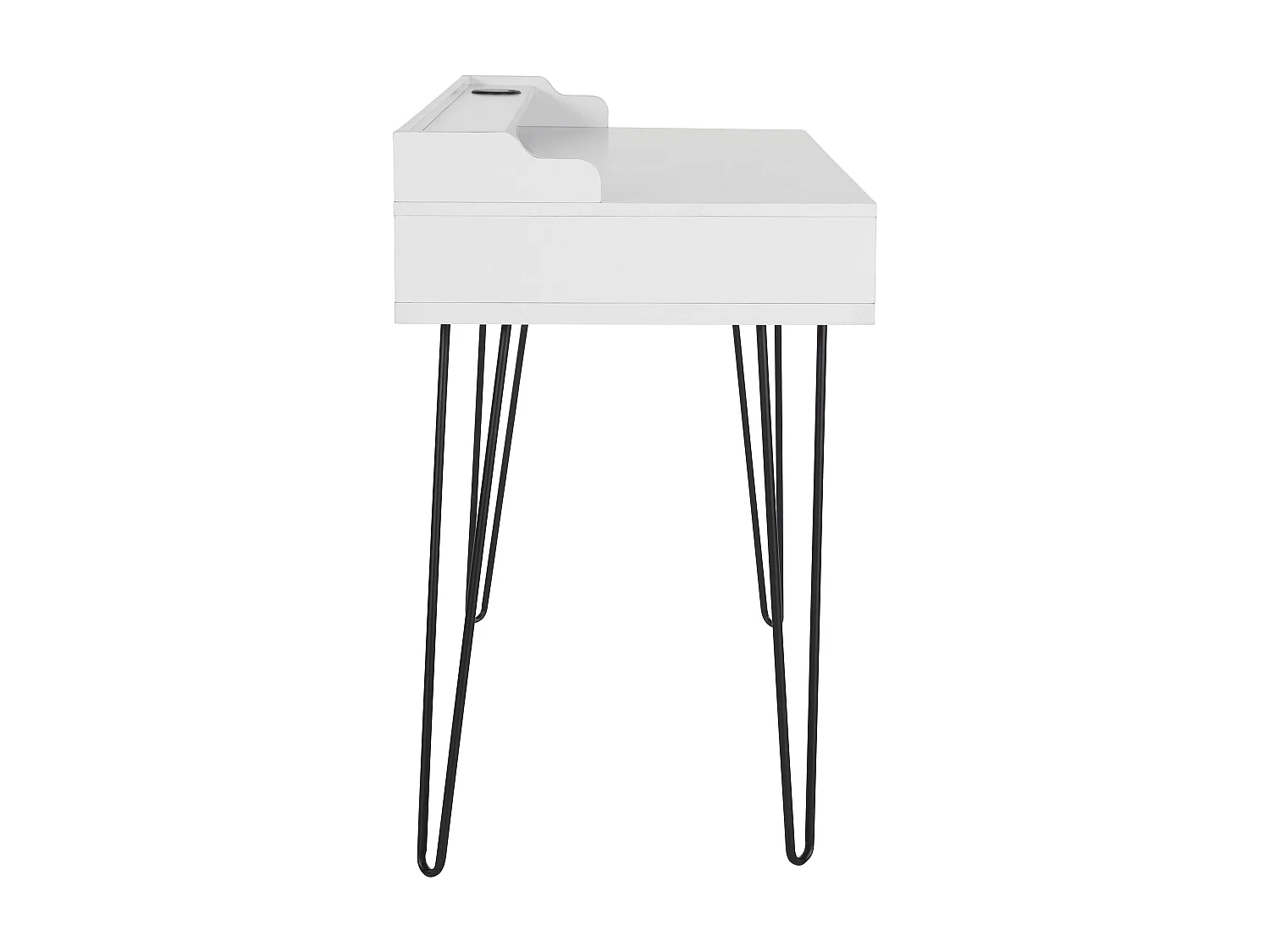 New Haven | Bureau avec 2 tiroirs en blanc