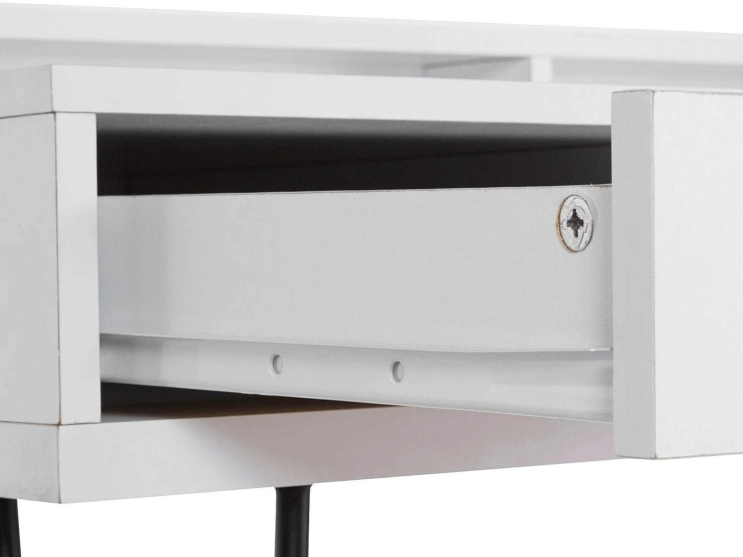 New Haven | Bureau avec 2 tiroirs en blanc