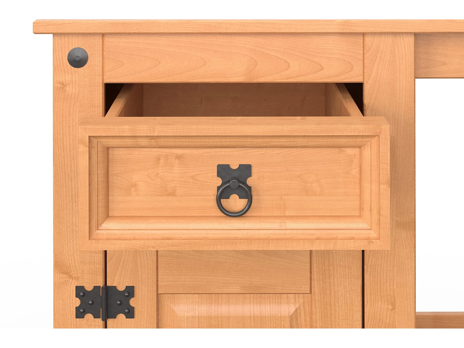 Mexico | Scrivania con 1 cassetto e 1 anta in pino