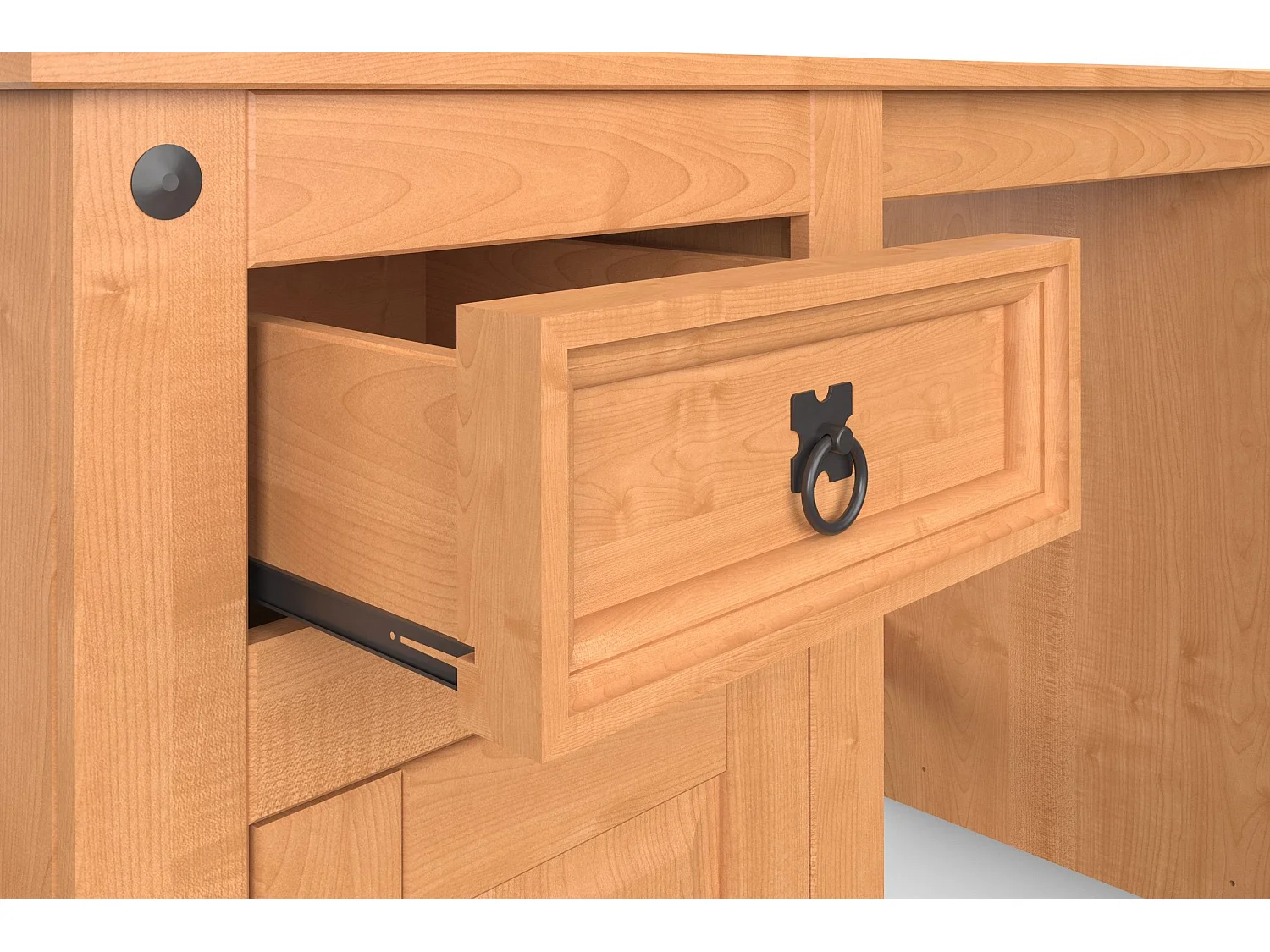 Mexico | Scrivania con 1 cassetto e 1 anta in pino