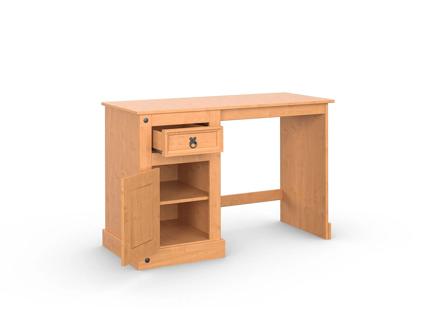 Mexico | Schreibtisch mit 1 Schublade und 1 Tür in Kiefer