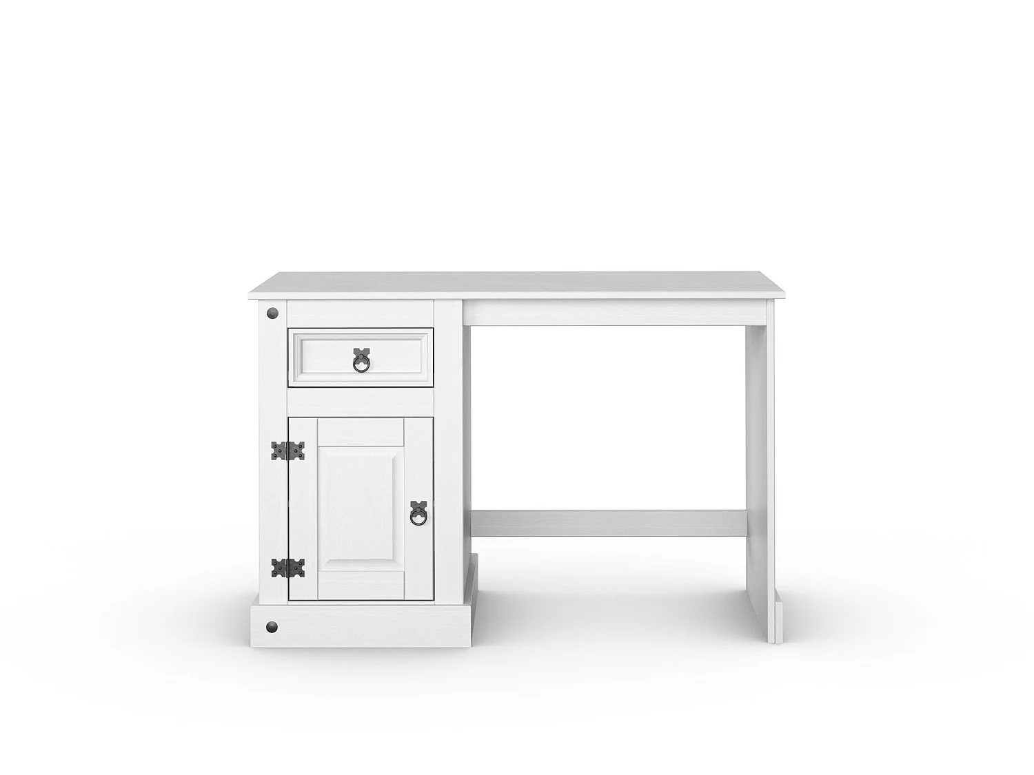 Mexico | Bureau avec 1 tiroir et 1 porte en pin blanc