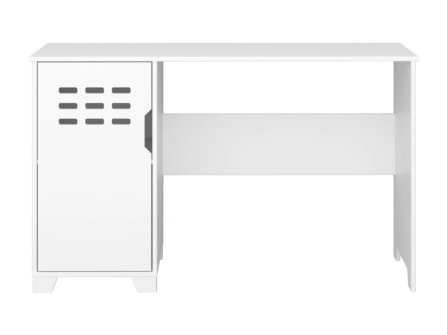 Linus | Bureau avec 1 porte en MDF blanc