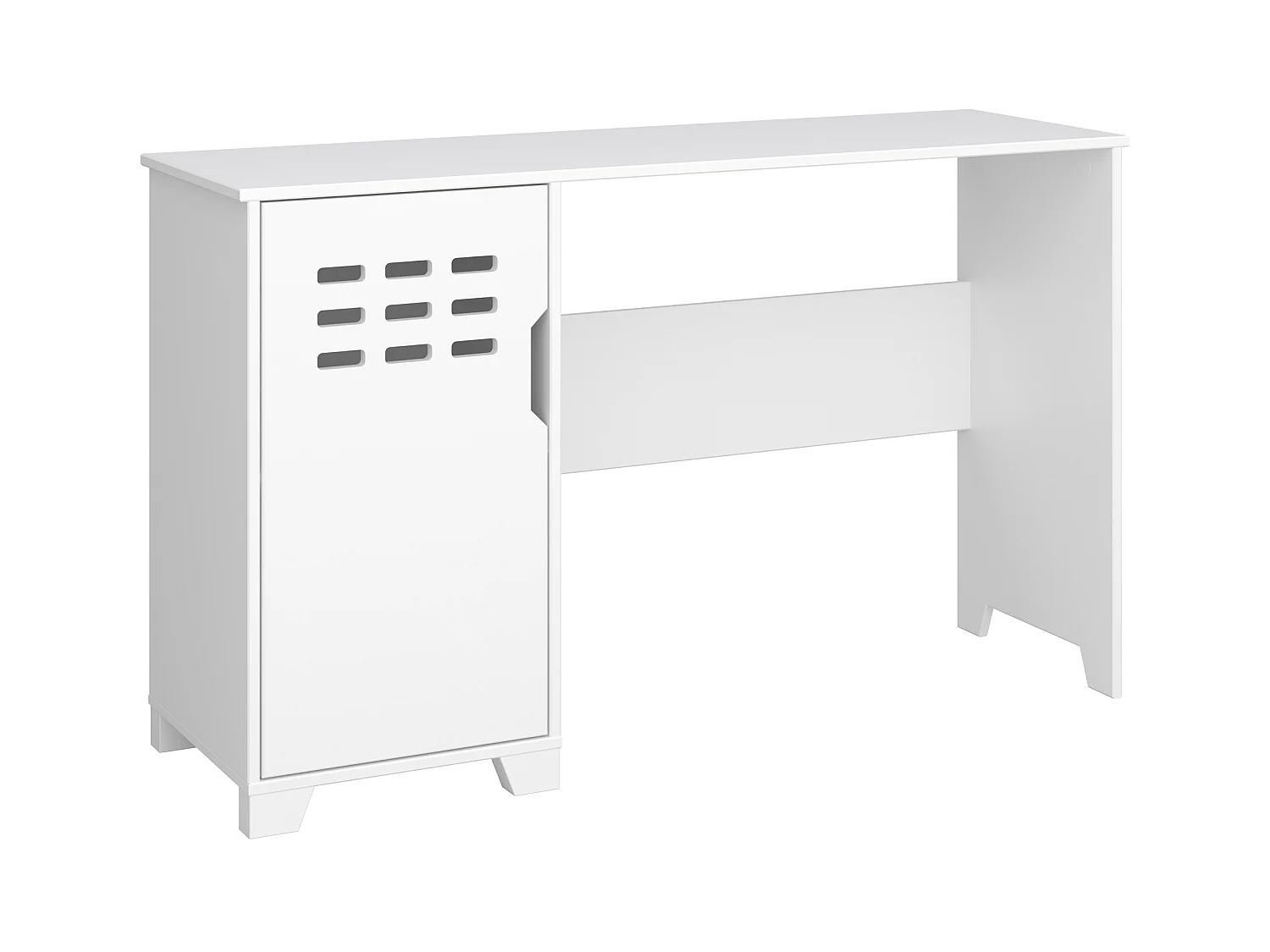 Linus | Bureau avec 1 porte en MDF blanc