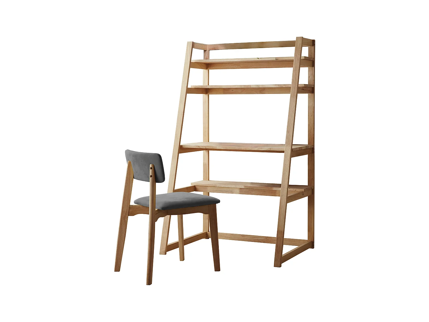 Patrick | Ensemble de bureau avec chaise en Anthracite et Nature