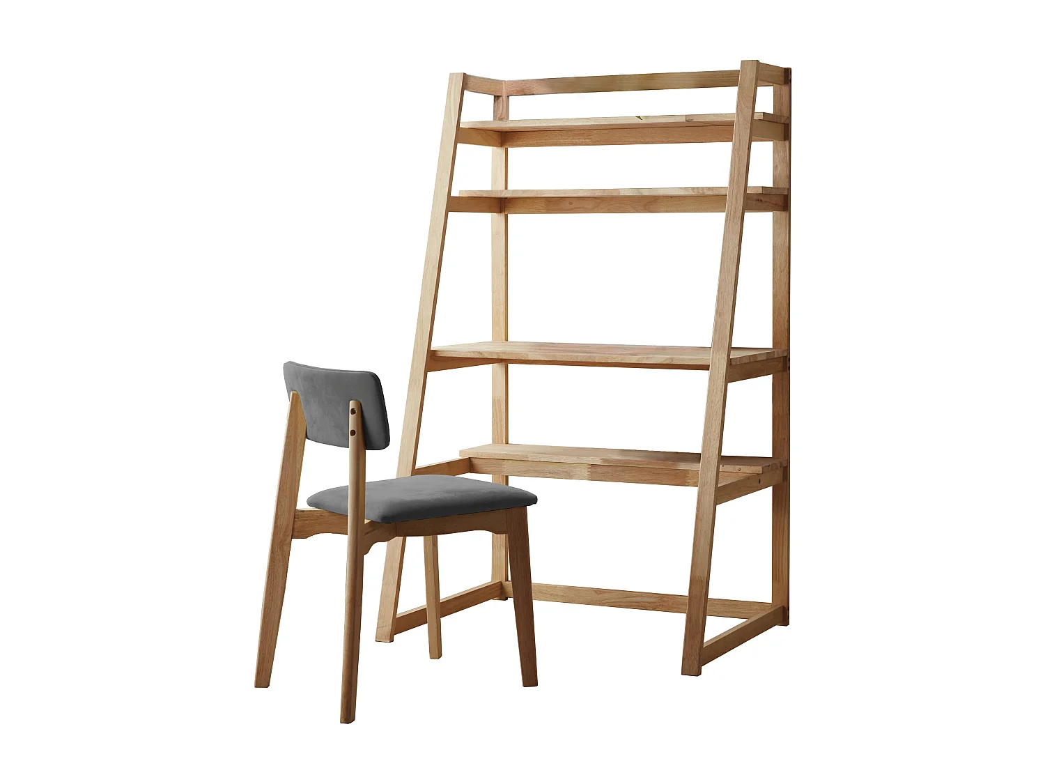 Patrick | Ensemble de bureau avec chaise en Anthracite et Nature